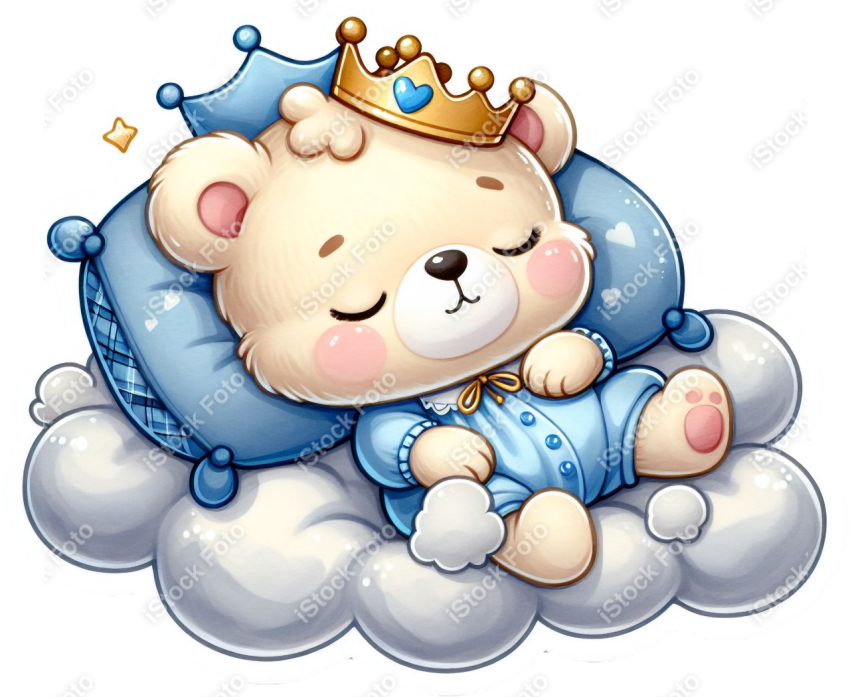 PNG sticker ursinho príncipe azul (13)