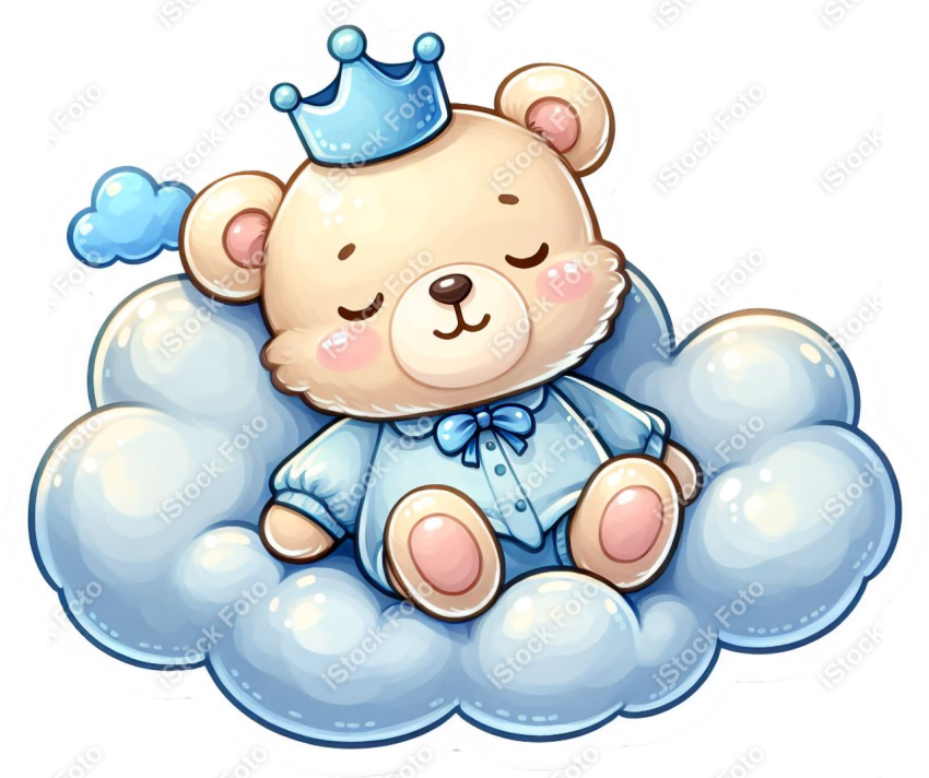 PNG sticker ursinho príncipe azul (16)