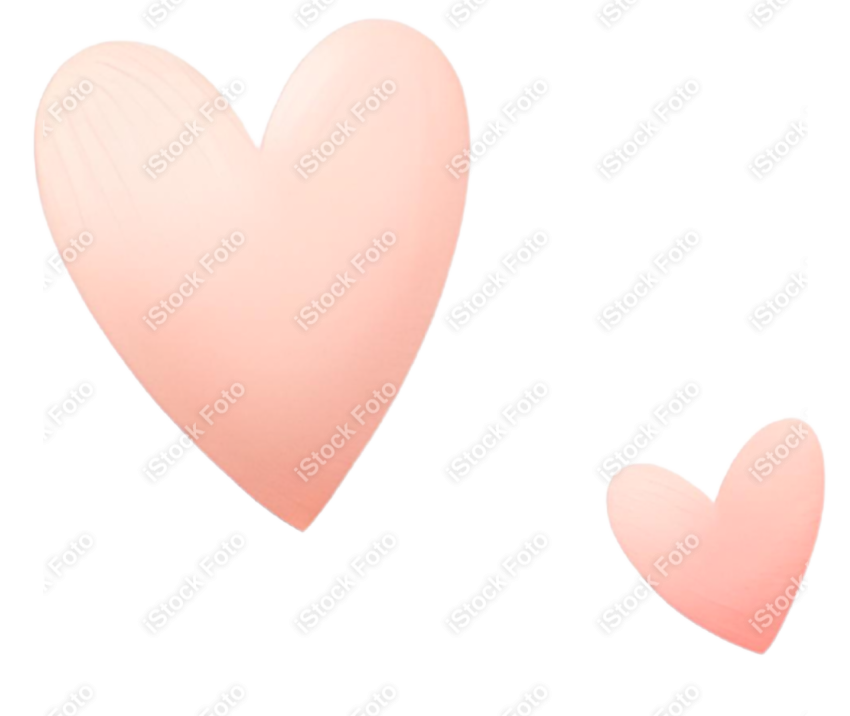 Dois Corações aquarela