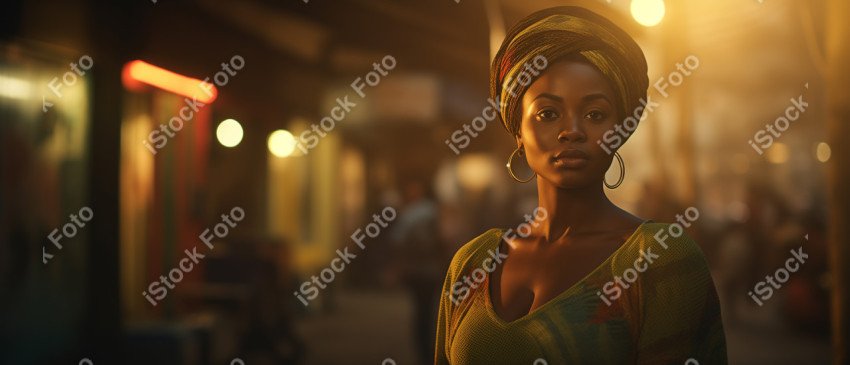 Uma mulher africana, poder feminino, gerada com IA (8)