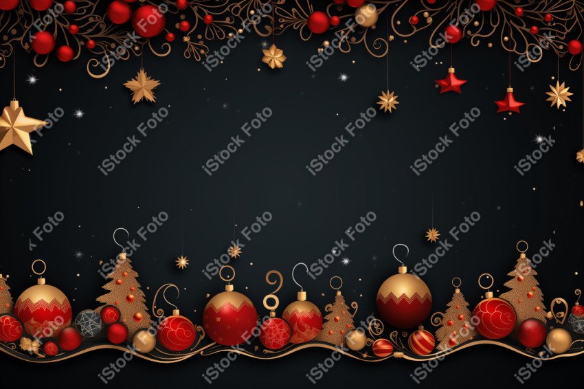 Christmas decoration background with Christmas tree balls