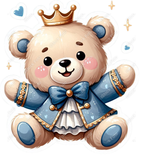 PNG sticker ursinho príncipe azul (24)