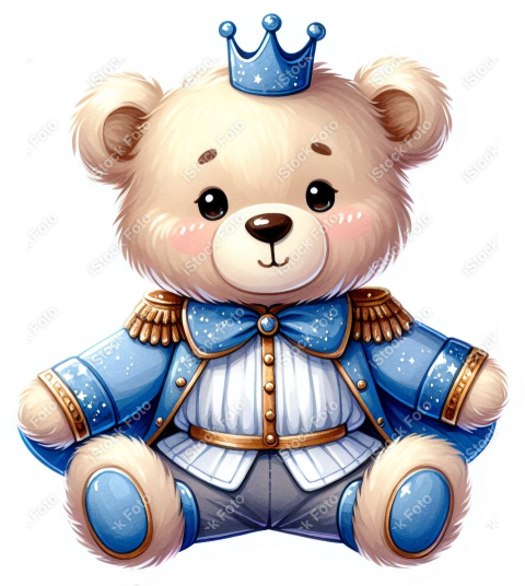 PNG sticker ursinho príncipe azul (2)