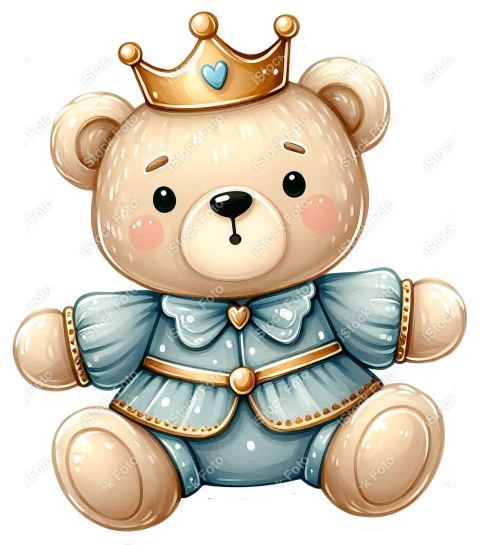 PNG sticker ursinho príncipe azul (17)