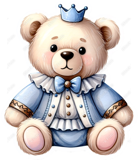 PNG sticker ursinho príncipe azul (16)