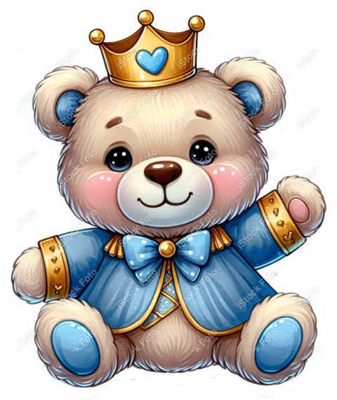 PNG sticker ursinho príncipe azul (6)