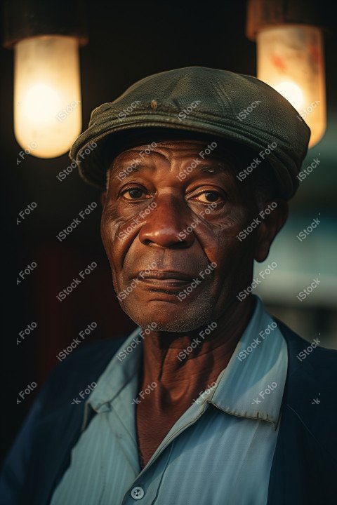 Um comerciante africano, rosto sereno, Gerado com IA (4)
