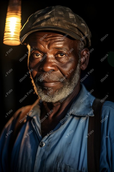 Um comerciante africano, rosto sereno, Gerado com IA (7)
