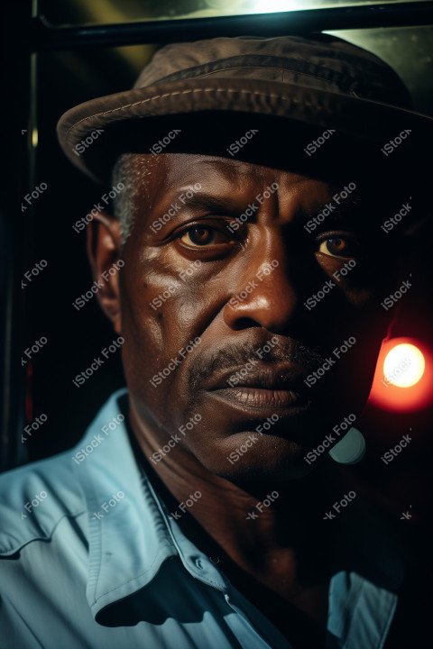 Um comerciante africano, rosto sereno, Gerado com IA (5)