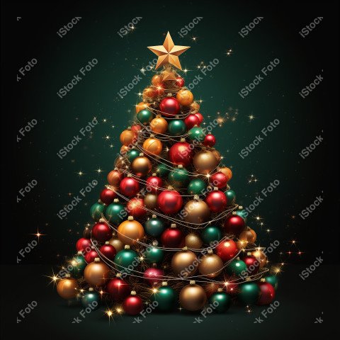 Decorative background with Christmas tree