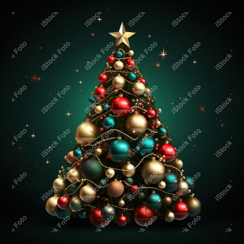 Decorative background with Christmas tree
