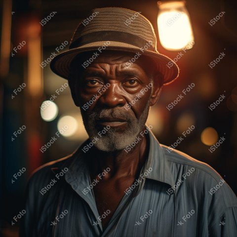 Um comerciante africano, rosto sereno, Gerado com IA (20)