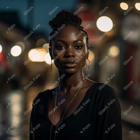 Uma mulher africana, poder feminino, gerada com IA (4)