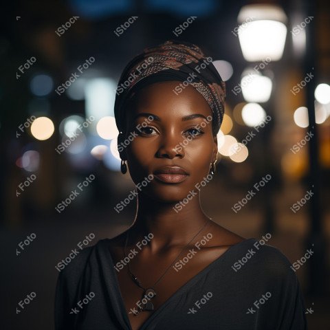 Uma mulher africana, poder feminino, gerada com IA (7)