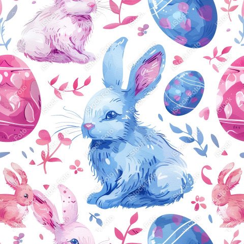 Fundo padrão de páscoa estilo aquarela