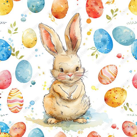 Fundo padrão de páscoa estilo aquarela