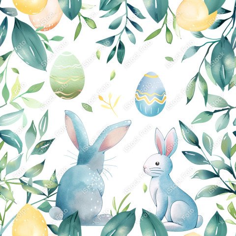 Fundo padrão de páscoa estilo aquarela