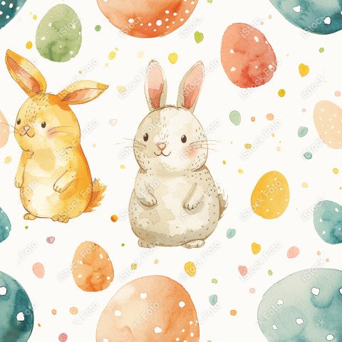 Fundo padrão de páscoa estilo aquarela
