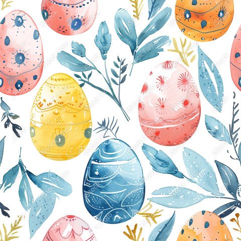 Fundo padrão de páscoa estilo aquarela