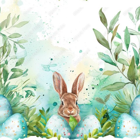 Fundo padrão de páscoa estilo aquarela