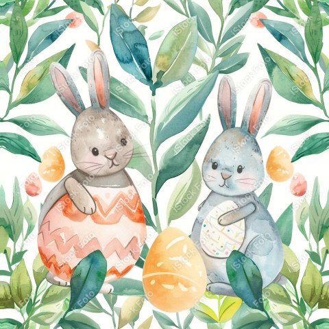 Fundo padrão de páscoa estilo aquarela
