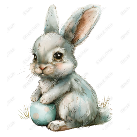 Lindo coelho estilo fofo aquarela png (28)