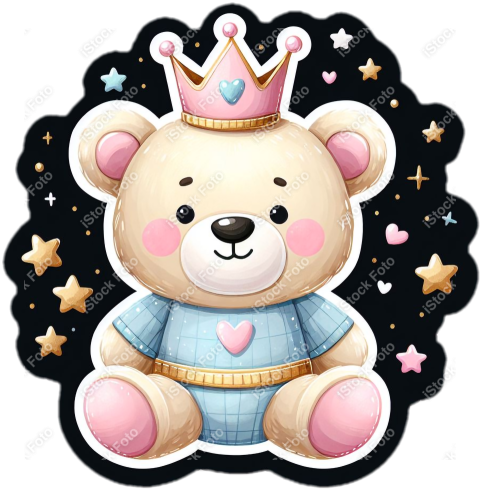 PNG sticker ursinho príncipe azul (11)