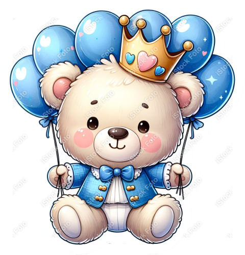 PNG sticker ursinho príncipe azul (2)