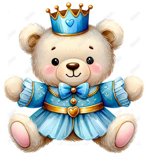 PNG sticker ursinho príncipe azul (5)